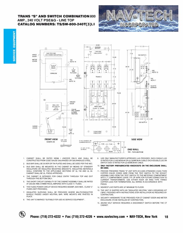 TSSW-800-240T(3)LI PSE&G drawing